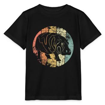 Nilpferd - Stanley/Stella Kinder T-Shirt MINI CREATOR  - Schwarz - Vorne - Mikhail (115cm)