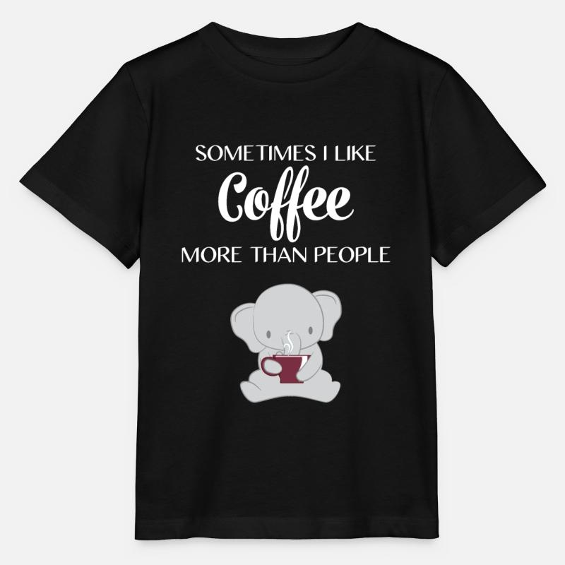 Elephant elephant - elephant fan - coffee - Stanley/Stella MINI CREATOR Kids’ T-Shirt - black