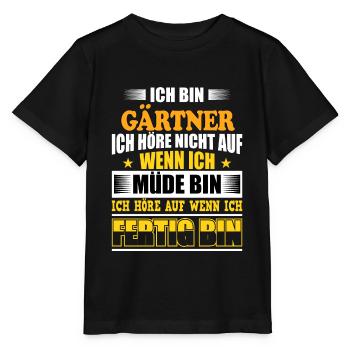 Ich bin Gärtner - Stanley/Stella Kinder T-Shirt MINI CREATOR  - Schwarz - Vorne - Mikhail (115cm)