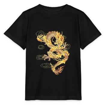 Chinese Dragon Symbol of Power and Strength - Stanley/Stella MINI CREATOR Kids’ T-Shirt - black - Front - Mikhail (115cm)