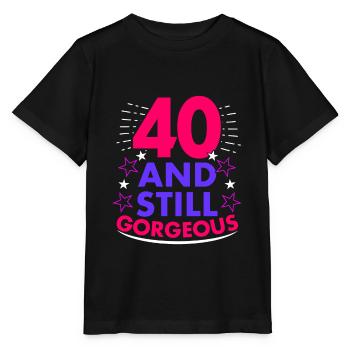 40th birthday - Stanley/Stella MINI CREATOR Kids’ T-Shirt - black - Front - Mikhail (115cm)