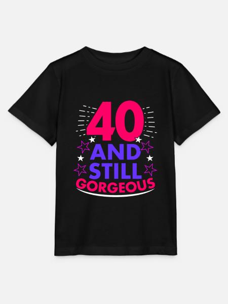 40th birthday - Stanley/Stella MINI CREATOR Kids’ T-Shirt - black