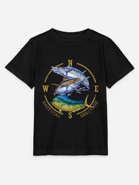 Mahi Mahi Tuna Kingfish Nautical Fishing - T-shirt bio MINI CREATOR Stanley/Stella Enfant - noir