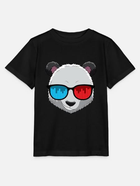 Party Panda DJ Pandas Music Party Beat Sonnenbrill - Stanley/Stella MINI CREATOR Kids’ T-Shirt - black