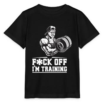 I’m training - T-shirt bio MINI CREATOR Stanley/Stella Enfant - noir - Devant - Mikhail (115cm)