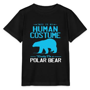 Ours polaire Arctique Groenland Islande Pôle Nord - T-shirt bio MINI CREATOR Stanley/Stella Enfant - noir - Devant - Mikhail (115cm)