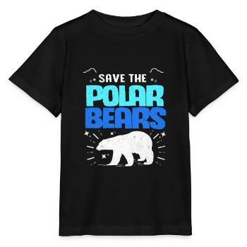 Polar bear - Stanley/Stella MINI CREATOR Kids’ T-Shirt - black - Front - Mikhail (115cm)