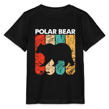Polar bear - Stanley/Stella MINI CREATOR Kids’ T-Shirt - black - Front - Mikhail (115cm)