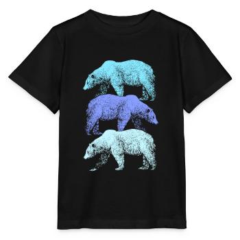 Ours polaire Arctique Groenland Islande Pôle Nord - T-shirt bio MINI CREATOR Stanley/Stella Enfant - noir - Devant - Mikhail (115cm)