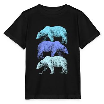 Polar bear - Stanley/Stella MINI CREATOR Kids’ T-Shirt - black - Front - Mikhail (115cm)