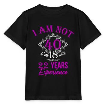 40th birthday - Stanley/Stella MINI CREATOR Kids’ T-Shirt - black - Front - Mikhail (115cm)