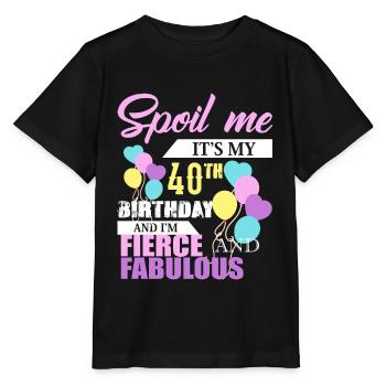 40th birthday - Stanley/Stella MINI CREATOR Kids’ T-Shirt - black - Front - Mikhail (115cm)