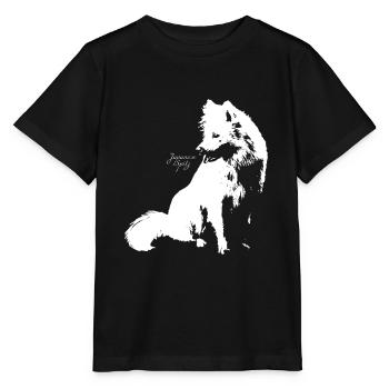 Japan Spitz - Stanley/Stella Kinder T-Shirt MINI CREATOR  - Schwarz - Vorne - Mikhail (115cm)
