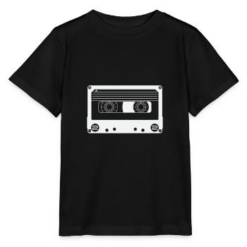 Retro vintage cassette - Stanley/Stella MINI CREATOR Kids’ T-Shirt - black - Front - Mikhail (115cm)
