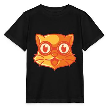 Nerd Katze, geschenk brille geek brillenschlange - Stanley/Stella Kinder T-Shirt MINI CREATOR  - Schwarz - Vorne - Mikhail (115cm)