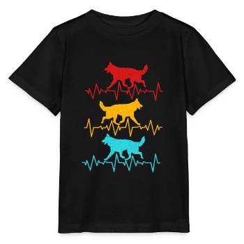 German Shepherd - Stanley/Stella MINI CREATOR Kids’ T-Shirt - black - Front - Mikhail (115cm)