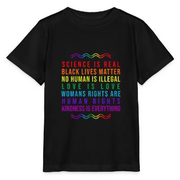 Fierté égalité égalité droits de l'homme thé - T-shirt bio MINI CREATOR Stanley/Stella Enfant - noir - Devant - Mikhail (115cm)
