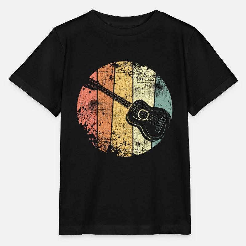 Retro Ukulele - Stanley/Stella Kinder T-Shirt MINI CREATOR - Schwarz