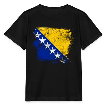 Bosnia and Herzegovina - Stanley/Stella MINI CREATOR Kids’ T-Shirt - black - Front - Mikhail (115cm)