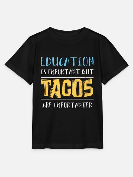 Tacos Tacos Tacos Tacos Tacos - Stanley/Stella Kinder T-Shirt MINI CREATOR  - Schwarz