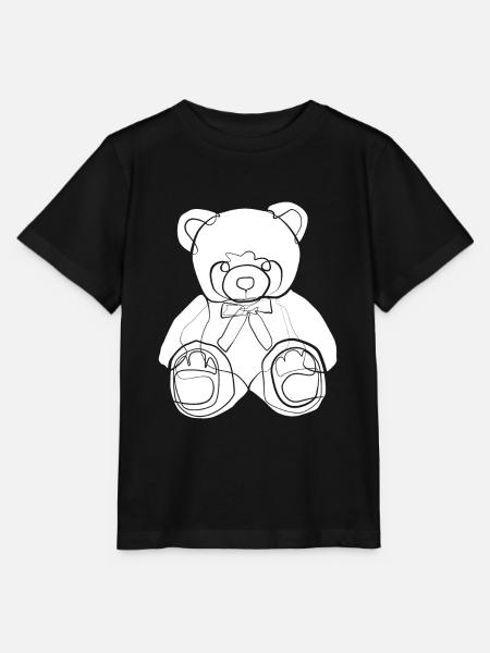 Teddybär Teddy - Stanley/Stella Kinder T-Shirt MINI CREATOR  - Schwarz