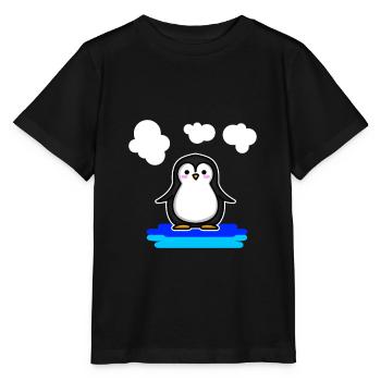Pinguin Niedliches Tier - Stanley/Stella Kinder T-Shirt MINI CREATOR  - Schwarz - Vorne - Mikhail (115cm)