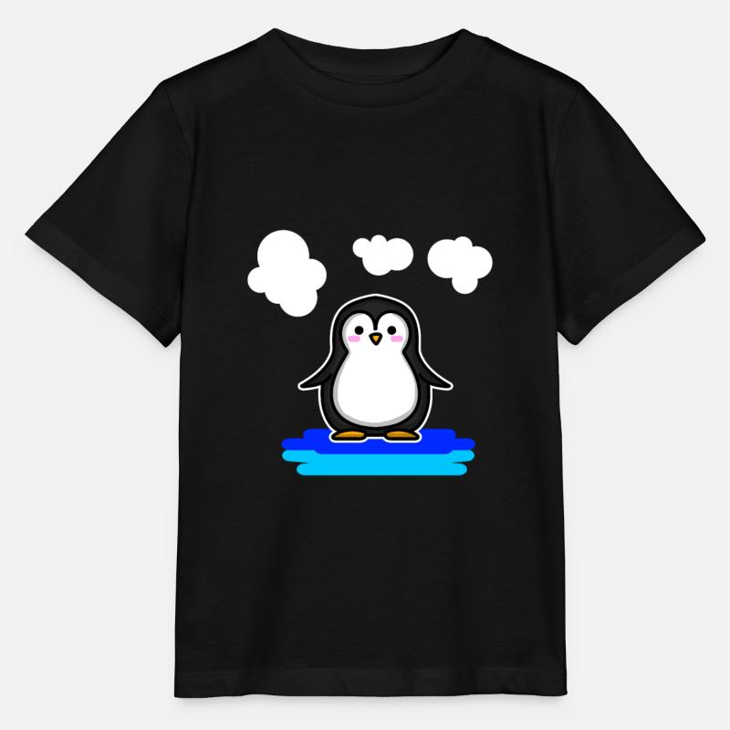 Pingouin animal mignon - T-shirt bio MINI CREATOR Stanley/Stella Enfant - noir