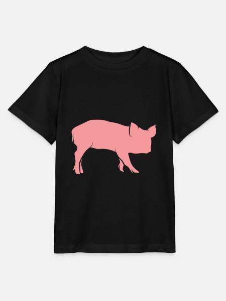 Schwein Ferkel - Stanley/Stella Kinder T-Shirt MINI CREATOR  - Schwarz