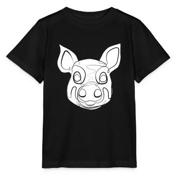 Porc - T-shirt bio MINI CREATOR Stanley/Stella Enfant - noir - Devant - Mikhail (115cm)