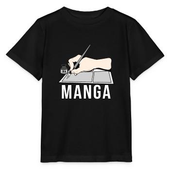 Manga - Stanley/Stella MINI CREATOR Kids’ T-Shirt - black - Front - Mikhail (115cm)