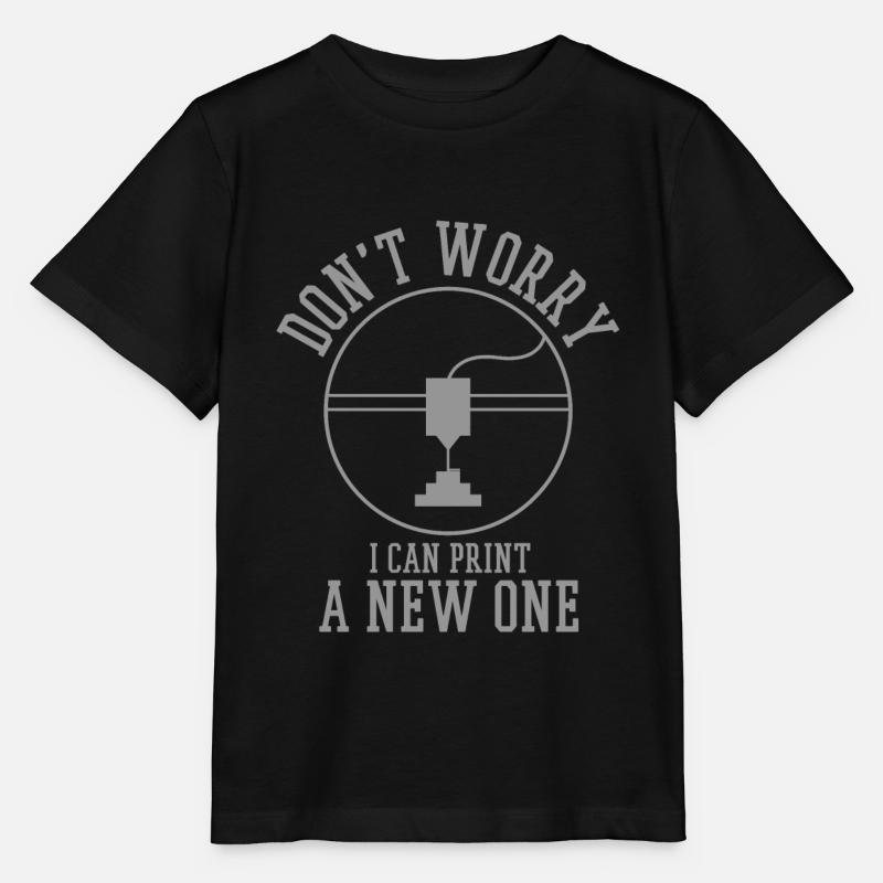 3D-Druck 3D-Druck 3D-Druck - Stanley/Stella Kinder T-Shirt MINI CREATOR  - Schwarz