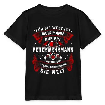 Fire Department Fire Firefighter Pride World - Stanley/Stella MINI CREATOR Kids’ T-Shirt - black - Front - Mikhail (115cm)
