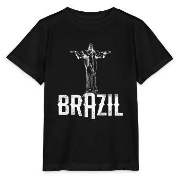 Brésil Cristo Rédempteur Rio de Janeiro Christ - T-shirt bio MINI CREATOR Stanley/Stella Enfant - noir - Devant - Mikhail (115cm)