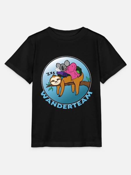 Wanderteam Wandern Faultier - Stanley/Stella Kinder T-Shirt MINI CREATOR - Schwarz