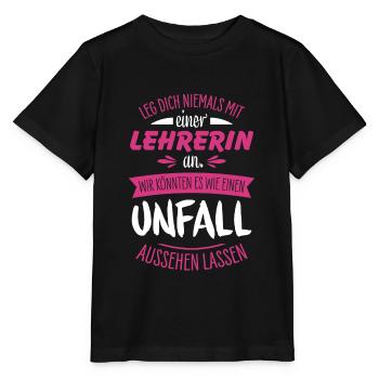 Lehrerin - Stanley/Stella Kinder T-Shirt MINI CREATOR  - Schwarz - Vorne - Mikhail (115cm)