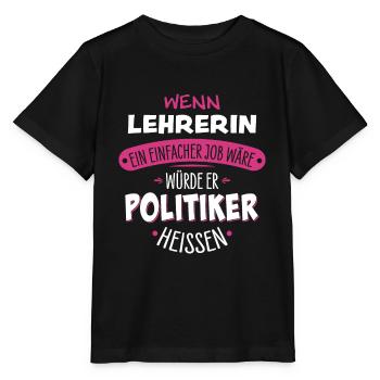 Lehrerin - Stanley/Stella Kinder T-Shirt MINI CREATOR  - Schwarz - Vorne - Mikhail (115cm)