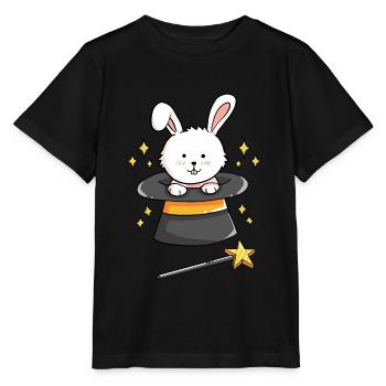 La magie de lapin - T-shirt bio MINI CREATOR Stanley/Stella Enfant - noir - Devant - Mikhail (115cm)
