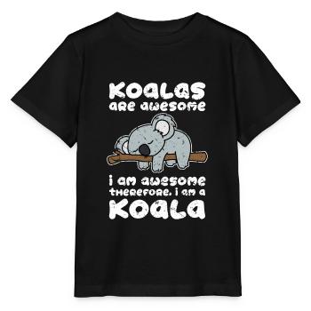 Koala - Stanley/Stella Kinder T-Shirt MINI CREATOR  - Schwarz - Vorne - Mikhail (115cm)
