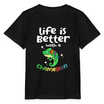 Chameleon - Stanley/Stella MINI CREATOR Kids’ T-Shirt - black - Front - Mikhail (115cm)