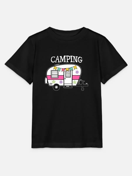 Camping Wohnwagen - Stanley/Stella Kinder T-Shirt MINI CREATOR  - Schwarz