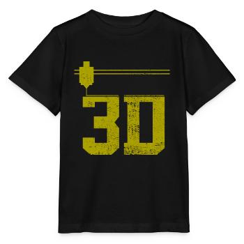 3D-Druck 3D-Druck 3D-Druck - Stanley/Stella Kinder T-Shirt MINI CREATOR  - Schwarz - Vorne - Mikhail (115cm)