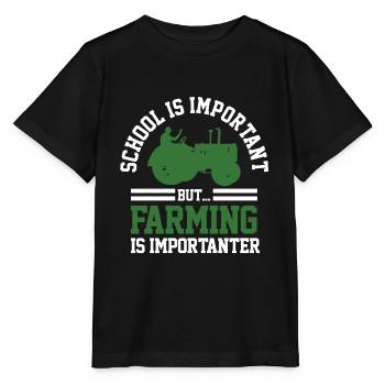Landwirt - Stanley/Stella Kinder T-Shirt MINI CREATOR  - Schwarz - Vorne - Mikhail (115cm)