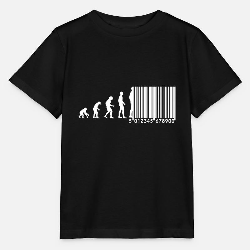 Code à barres Evolution - T-shirt bio MINI CREATOR Stanley/Stella Enfant - noir