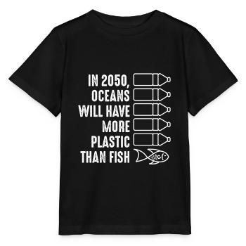 Ocean pollution in the fight against plastic - Stanley/Stella MINI CREATOR Kids’ T-Shirt - black - Front - Mikhail (115cm)