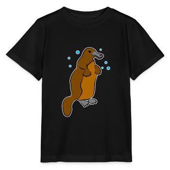 ornithorynque - T-shirt bio MINI CREATOR Stanley/Stella Enfant - noir - Devant - Mikhail (115cm)
