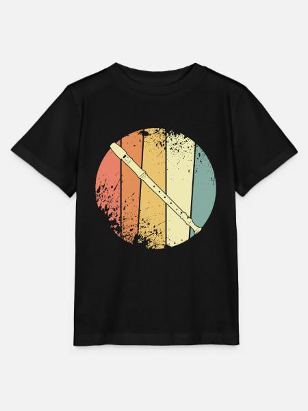 Blockflöte Flöte - Stanley/Stella Kinder T-Shirt MINI CREATOR  - Schwarz