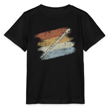 Flöte - Stanley/Stella Kinder T-Shirt MINI CREATOR  - Schwarz - Vorne - Mikhail (115cm)