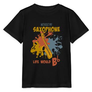 Saxofon - Stanley/Stella Kinder T-Shirt MINI CREATOR  - Schwarz - Vorne - Mikhail (115cm)