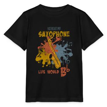 Saxofon - Stanley/Stella Kinder T-Shirt MINI CREATOR  - Schwarz - Vorne - Mikhail (115cm)
