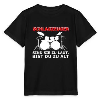 Schlagzeuger Sprüche Laut Musik Lustiges Geschenk - Stanley/Stella Kinder T-Shirt MINI CREATOR  - Schwarz - Vorne - Mikhail (115cm)